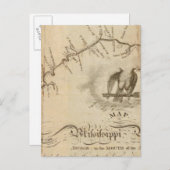 Carte du fleuve Mississippi (Devant / Derrière)