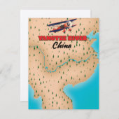 Carte du fleuve Yangtze Chine (Devant / Derrière)