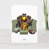 Carte du football de bon thanksgiving (Dos)