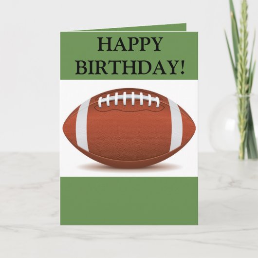 Carte du football de joyeux anniversaire (Devant)