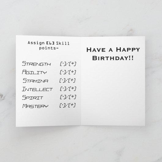 Carte du Gamer Level (Intérieur)