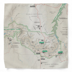 Carte du Grand Canyon bandana