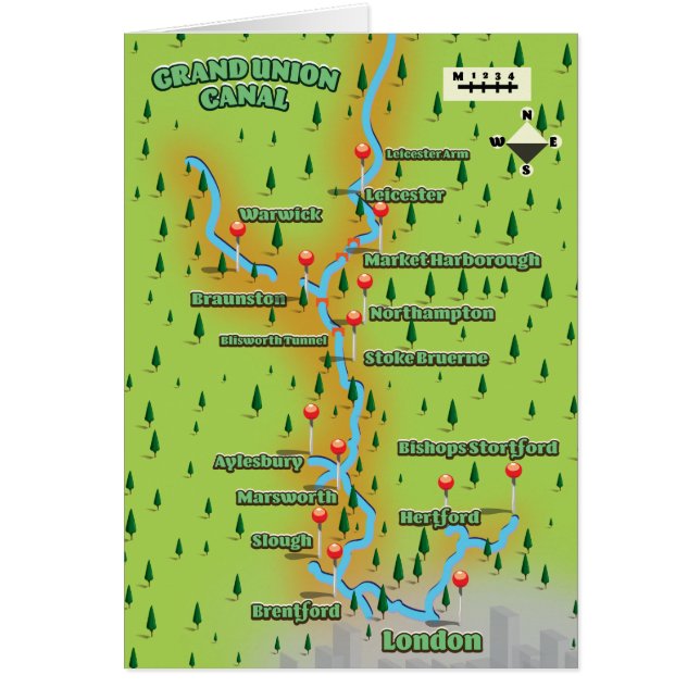 Carte du Grand Union Canal (Devant)