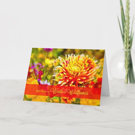 Carte Du Groupe Fleur sauvage Anniversaire (Devant)