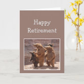 Carte Du Groupe Happy Retraite Fun Bears (Fleur jaune)