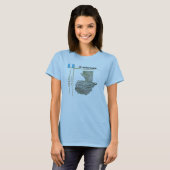 Carte du Guatemala + Drapeau + Titre T-shirt (Devant entier)