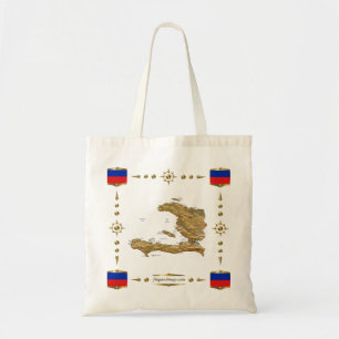 Carte du Haïti + Sac de drapeaux