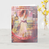 Carte "Du hublot au Portugal" (Fleur jaune)