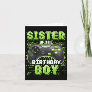 Carte Du Jeu Vidéo Correspondant Garçon Anniversaire Ann
