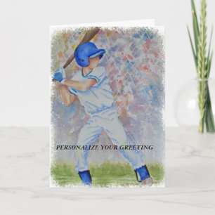 CARTE DU JOUEUR DE BASEBALL  GREETING