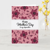 Carte du Jour aux Fleurs de Magenta (Fleur jaune)