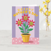 Carte du jour avec illustration de pot jaune (Fleur jaune)
