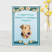 Carte du jour d'Airedale (Fleur jaune)