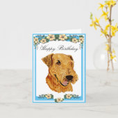 Carte du jour d'Airedale (Fleur jaune)