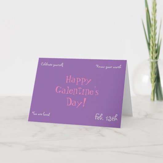 Carte du jour de Galentine heureux (Devant)