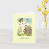 Carte du jour de Groundhog (Fleur jaune)