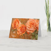 Carte du jour de la fête des mères Orange Roses Ar (Devant)