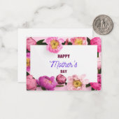 Carte du jour de la mère heureuse (Devant/Arrière en situation)