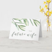 Carte du jour de mariage de ma future femme (Fleur jaune)