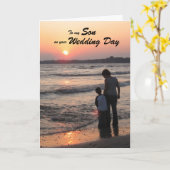 Carte du jour de mariage du fils coucher du soleil (Fleur jaune)