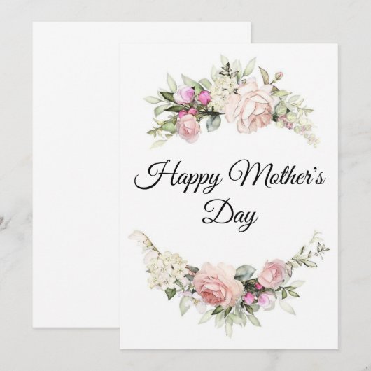 Carte du jour de mère (Devant / Derrière)