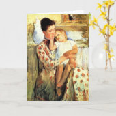 Carte du jour de mère - artiste : Mary Cassatt (Fleur jaune)