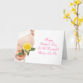 Carte du jour de mère de future mère (Fleur jaune)
