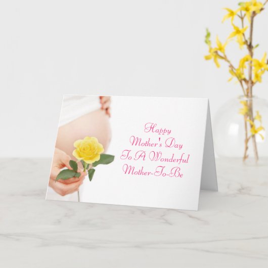 Carte du jour de mère de future mère (Fleur jaune)