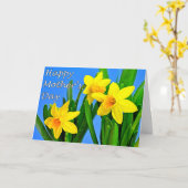 Carte du jour de mère de jonquilles (Fleur jaune)