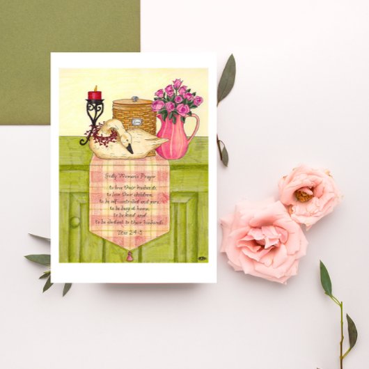 Carte du jour de mère de la prière de la femme