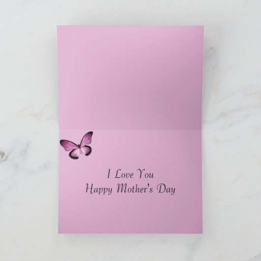 Carte du jour de mère de papillon (Intérieur)