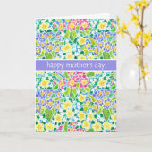 Carte du jour de mère de primevères (Fleur jaune)