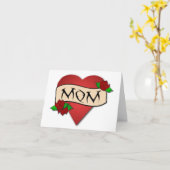 Carte du jour de mère de tatouage de coeur de (Fleur jaune)