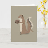 Carte du jour de mère d'écureuil (Fleur jaune)