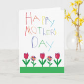 Carte du jour de mère des enfants (Fleur jaune)