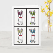 Carte du jour de mère - du chien (Fleur jaune)