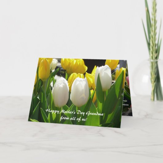 Carte du jour de mère pour la grand-mère des (Devant)