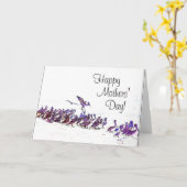 Carte du jour de mères d'art de plage de pélican (Fleur jaune)