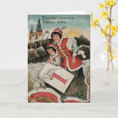 Carte du jour de Nouvel An (Fleur jaune)