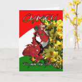 Carte du jour de St David, le jour de St David, (Fleur jaune)