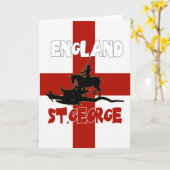 Carte du jour de St George - St George et dragon (Fleur jaune)