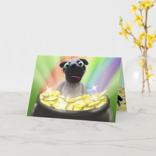 Carte du jour de St Patrick de carlin (Fleur jaune)