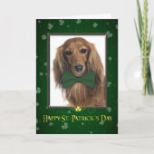 Carte du jour de St Patrick de teckel (Devant)