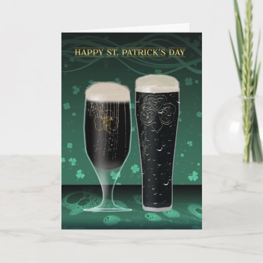 Carte du jour de St Patrick deux pintes de bière (Devant)