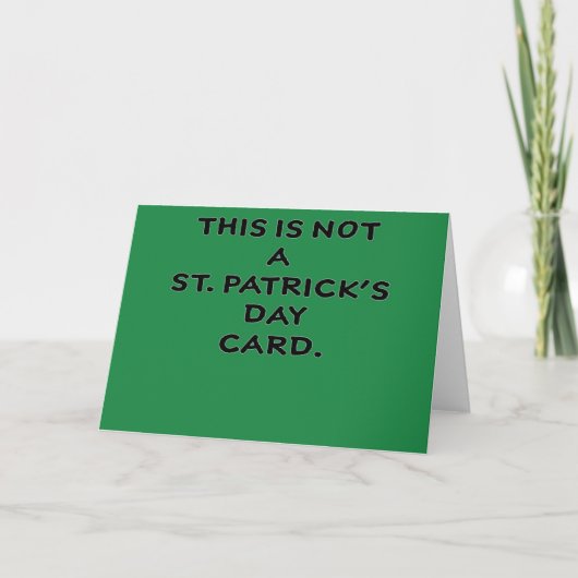 carte du jour de St Patrick drôle (Devant)