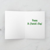Carte du jour de St Patrick étranger de lutin (Intérieur)