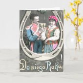 Carte du jour du Nouvel An polonais (Fleur jaune)