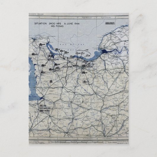 Carte du jour J de la Seconde Guerre mondiale 6 ju (Devant)