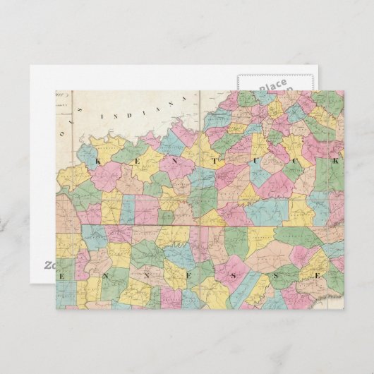 Carte du Kentucky & Tennessee (Devant / Derrière)