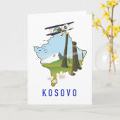 Carte du Kosovo (Fleur jaune)
